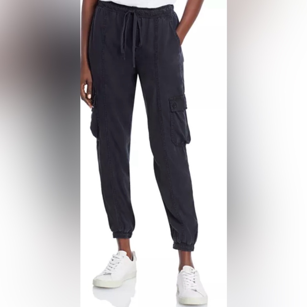 Bella Dahl Black Tencel Cargo Joggers